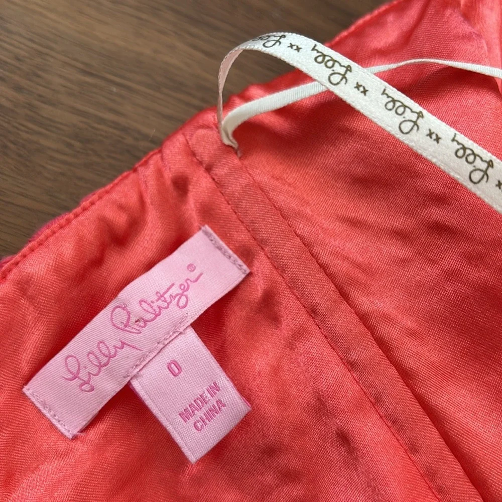 LILY PULITZER STRAPLESS EMBROIDERED LACE MINI DRESS - Picture 8 of 9